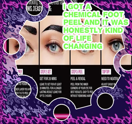 Eyebrow tattoo peel