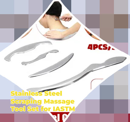 Stainless steel gua sha scraping massage tool set